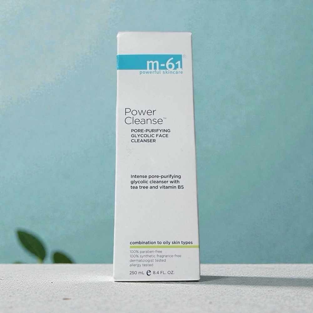 M-61 Power Cleanse- 250 ml./ 8.4 oz -Pore- Purifying Glycolic Face Cleanser NIB